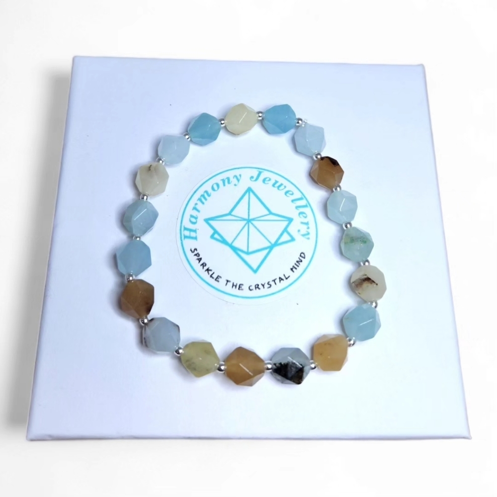 8 mm Faceted Amazonite Bracelet